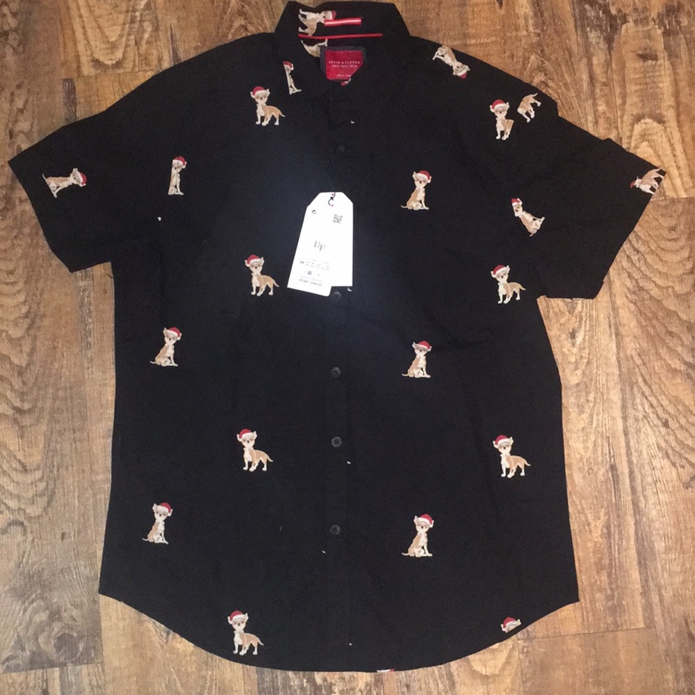 Denim and flower Christmas Chihuahua shirt